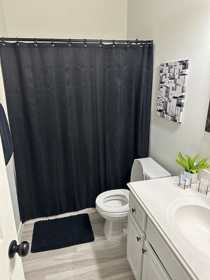 Hall bathroom with shower